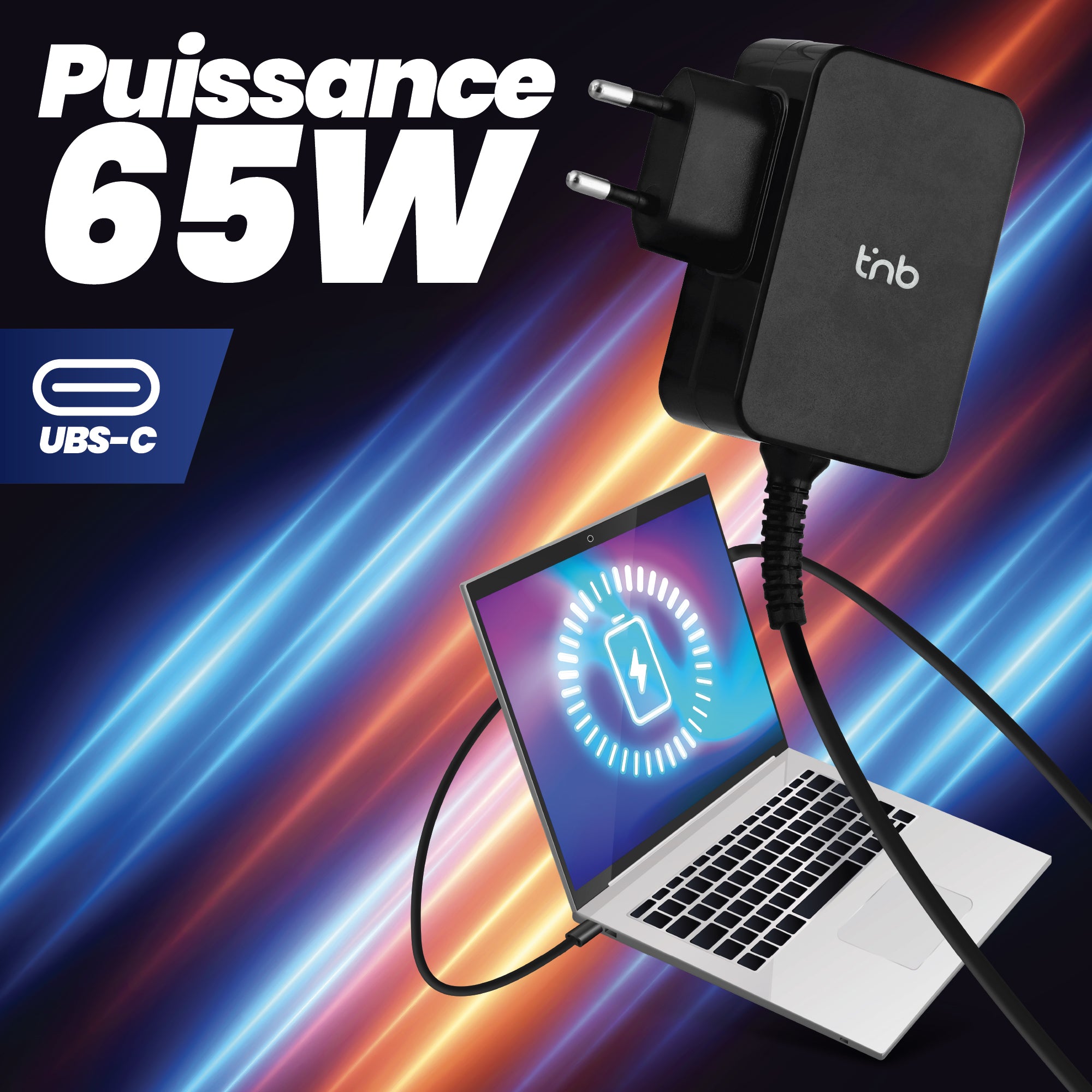 Chargeur/adaptateur universel 65W avec 10 connecteurs inclus Chargeur/adaptateur universel 65W avec 10 connecteurs inclus
