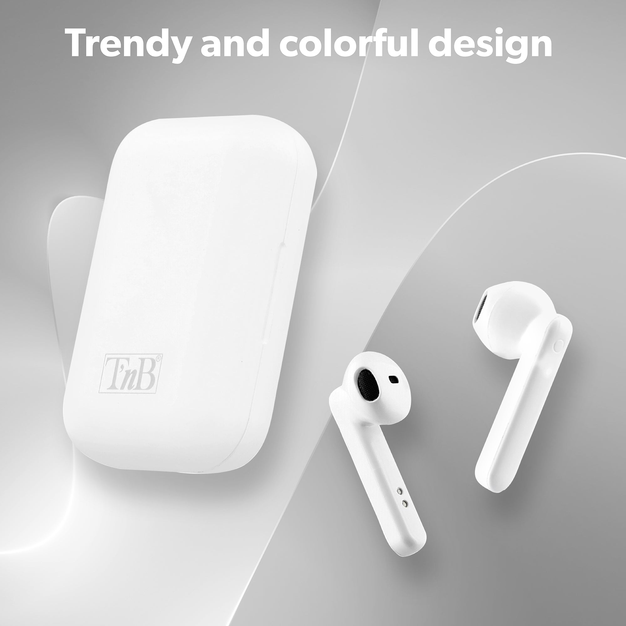 TWS SHINY White Wireless Headphones