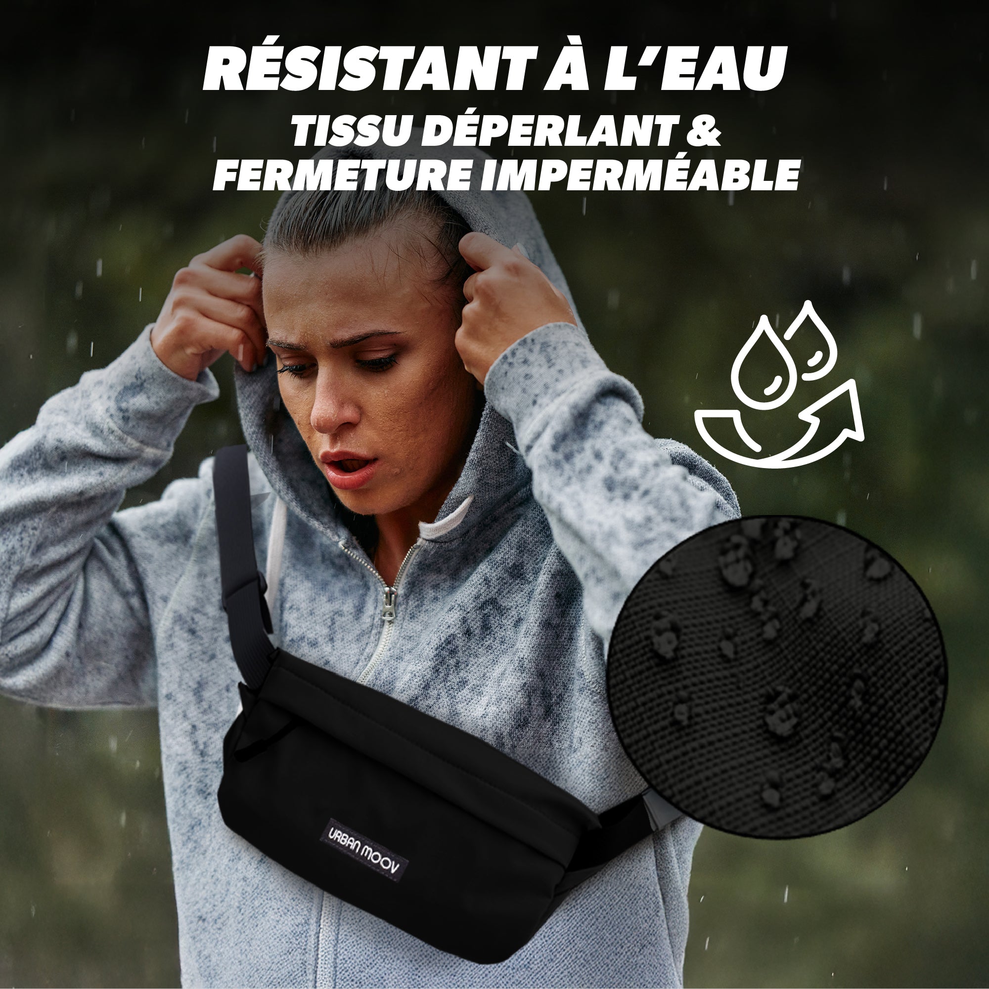 Sac Banane - Militaire - Tactique - Noir - Tissu anti-transpirant - Zippée Noir Sac Banane - Militaire - Tactique - Noir - Tissu anti-transpirant - Zippée Noir